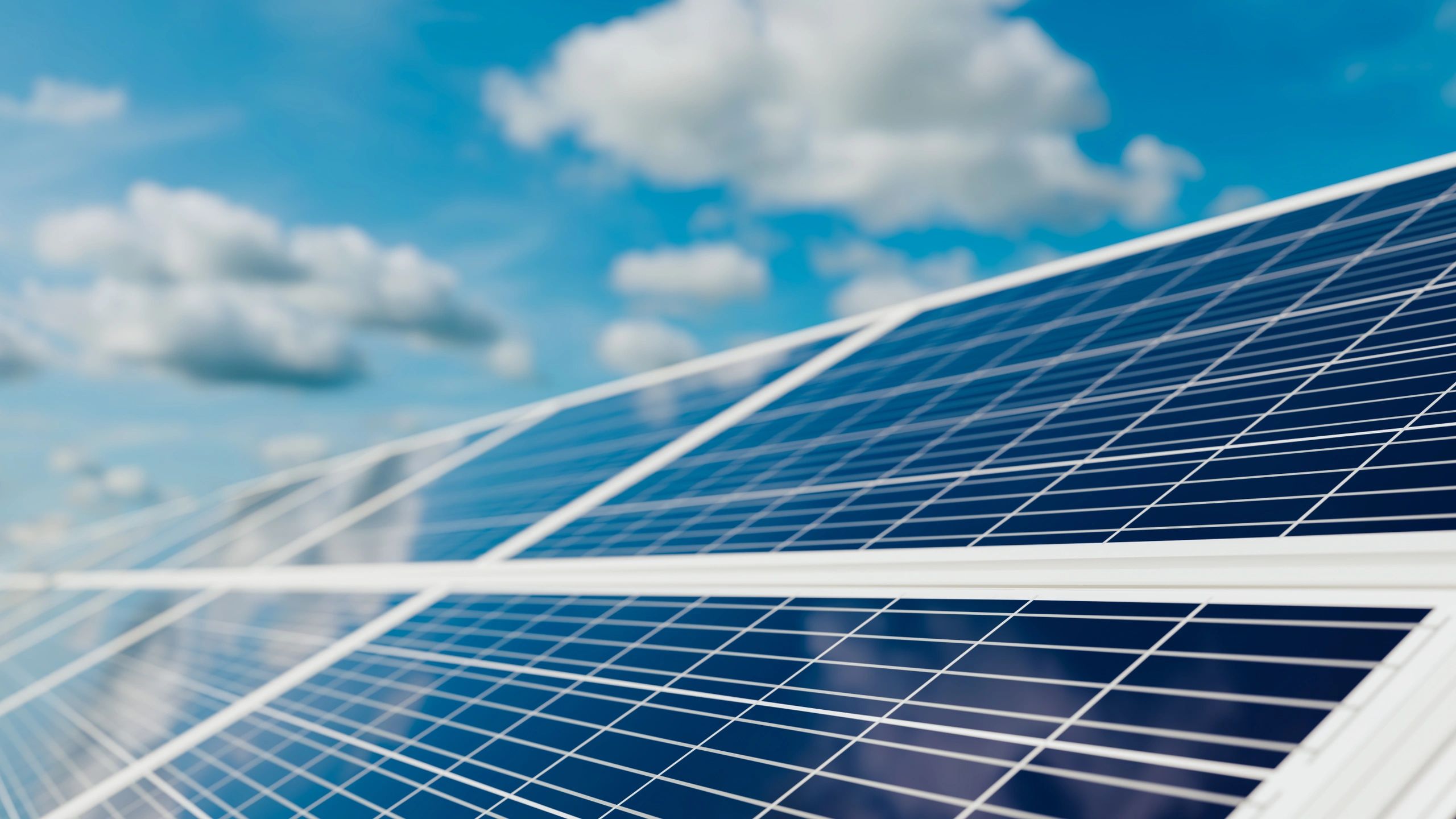 Residential home with rooftop solar panels